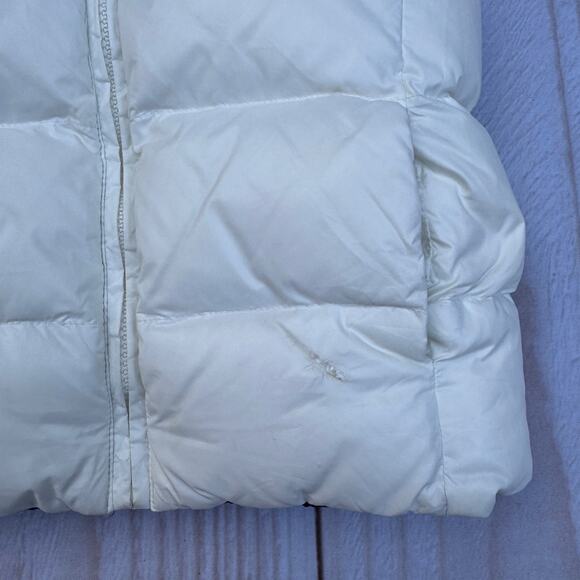 Polo Ralph Lauren Girls Size 5 Reversible Puffer Duck‎ Down Vest White Navy - Picture 9 of 9